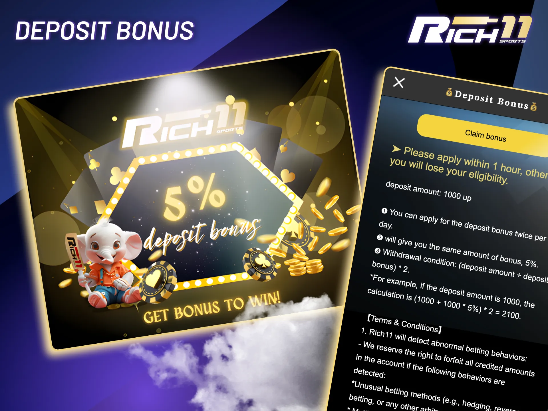 Get more value at Rich11 with daily deposit offers and simple conditions.
