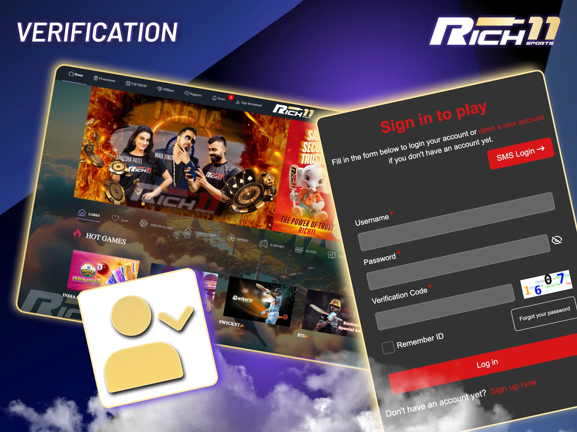 Upload your documents at Rich11 to confirm your identity and withdraw safely.