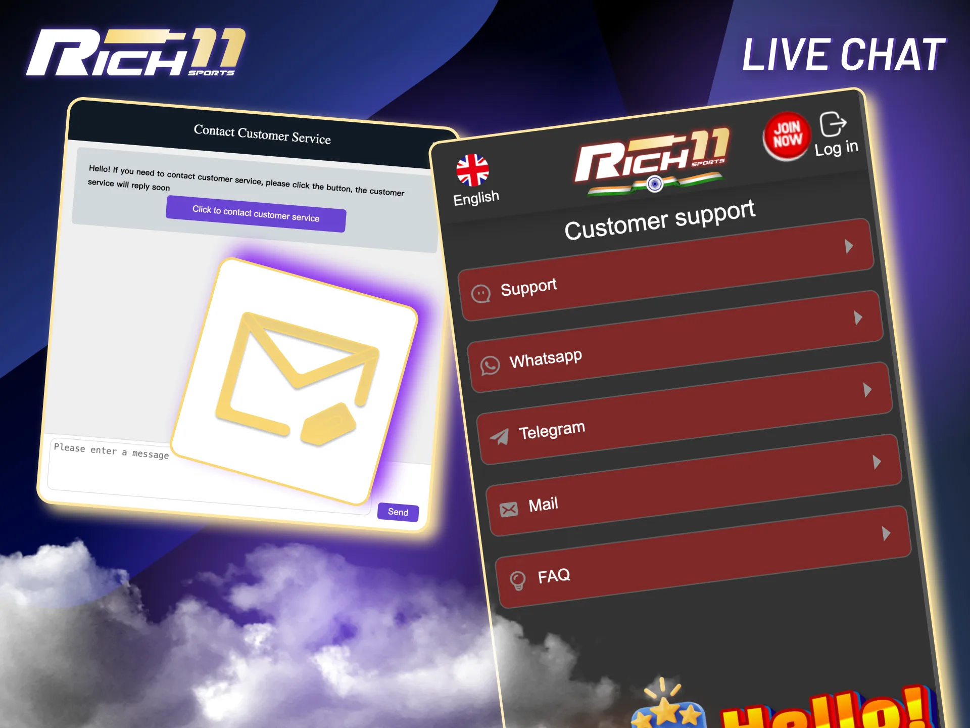 Rich11 live chat gives fast answers to common issues for Indian users.